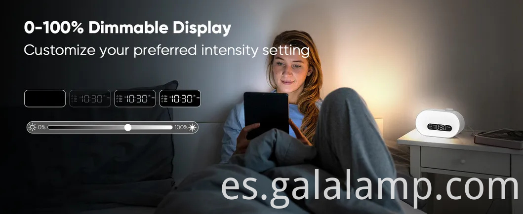 Bluetooth White Noise Sleep Monitor con despertador RGB